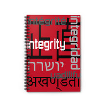 Load image into Gallery viewer, Integrity - Red Spiral Notebook - Ruled Line