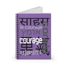 Load image into Gallery viewer, Courage - Purple Spiral Notebook - Ruled Line