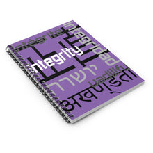 Load image into Gallery viewer, Integrity - Purple Spiral Notebook - Ruled Line