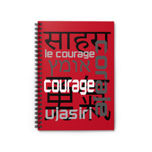 Load image into Gallery viewer, Courage - Red Spiral Notebook - Ruled Line