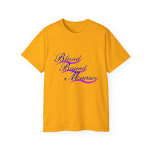 Load image into Gallery viewer, Blessed Beyond Measure : REV 19:8 : Light Ultra Cotton Tee