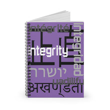 Load image into Gallery viewer, Integrity - Purple Spiral Notebook - Ruled Line
