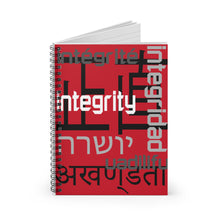 Load image into Gallery viewer, Integrity - Red Spiral Notebook - Ruled Line