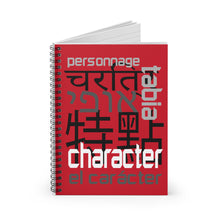 Load image into Gallery viewer, Character - Red Spiral Notebook - Ruled Line