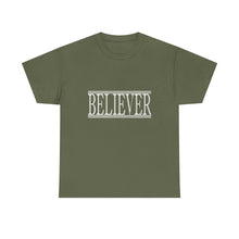 Load image into Gallery viewer, Believer : Heavy Cotton Tee : White Letters