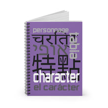 Load image into Gallery viewer, Character - Purple Spiral Notebook - Ruled Line