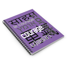 Load image into Gallery viewer, Courage - Purple Spiral Notebook - Ruled Line