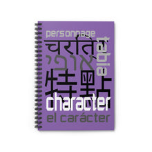 Load image into Gallery viewer, Character - Purple Spiral Notebook - Ruled Line