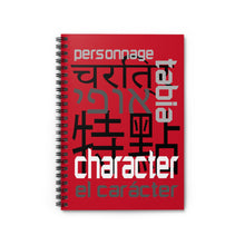 Load image into Gallery viewer, Character - Red Spiral Notebook - Ruled Line