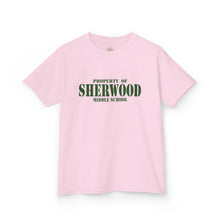 Load image into Gallery viewer, Property of Sherwood Graphic Kids Tee  (Green Text)

