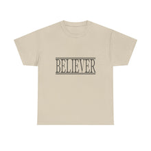 Load image into Gallery viewer, Believer : Heavy Cotton Tee : Black Letters
