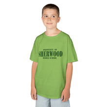 Load image into Gallery viewer, Property of Sherwood Graphic Kids Tee  (Green Text)

