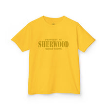 Load image into Gallery viewer, Property of Sherwood T-Shirt - Gold Font (Youth Size)
