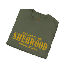 Load image into Gallery viewer, Property of Sherwood T-Shirt - Gold Font (Adult Size)
