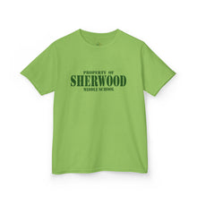 Load image into Gallery viewer, Property of Sherwood Graphic Kids Tee  (Green Text)
