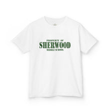 Load image into Gallery viewer, Property of Sherwood Graphic Kids Tee  (Green Text)
