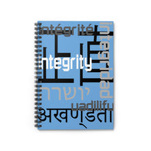 Load image into Gallery viewer, Integrity - Blue Spiral Notebook - Ruled Line
