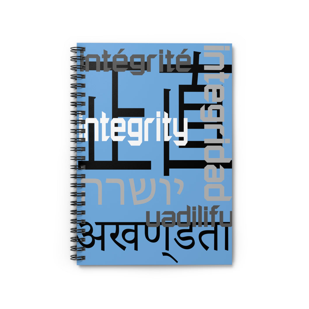 Integrity - Blue Spiral Notebook - Ruled Line