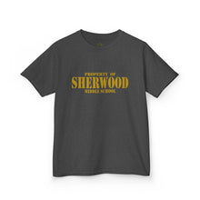 Load image into Gallery viewer, Property of Sherwood T-Shirt - Gold Font (Youth Size)
