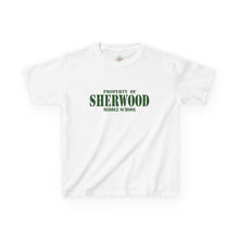 Load image into Gallery viewer, Property of Sherwood Graphic Kids Tee  (Green Text)
