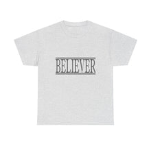 Load image into Gallery viewer, Believer : Heavy Cotton Tee : Black Letters
