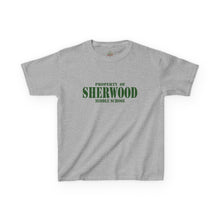 Load image into Gallery viewer, Property of Sherwood Graphic Kids Tee  (Green Text)
