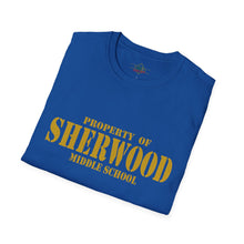 Load image into Gallery viewer, Property of Sherwood T-Shirt - Gold Font (Adult Size)
