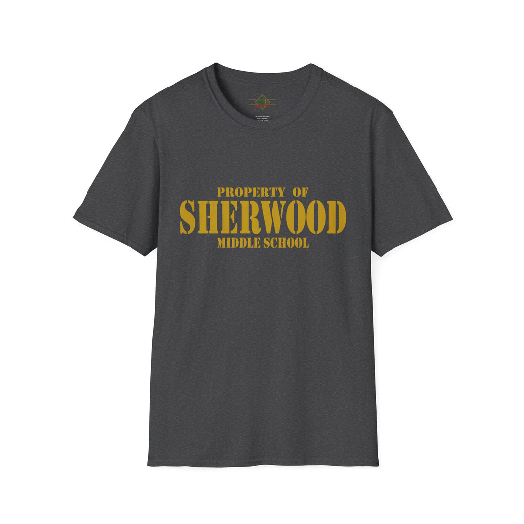 Property of Sherwood T-Shirt - Gold Font (Adult Size)
