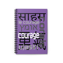 Load image into Gallery viewer, Courage - Purple Spiral Notebook - Ruled Line
