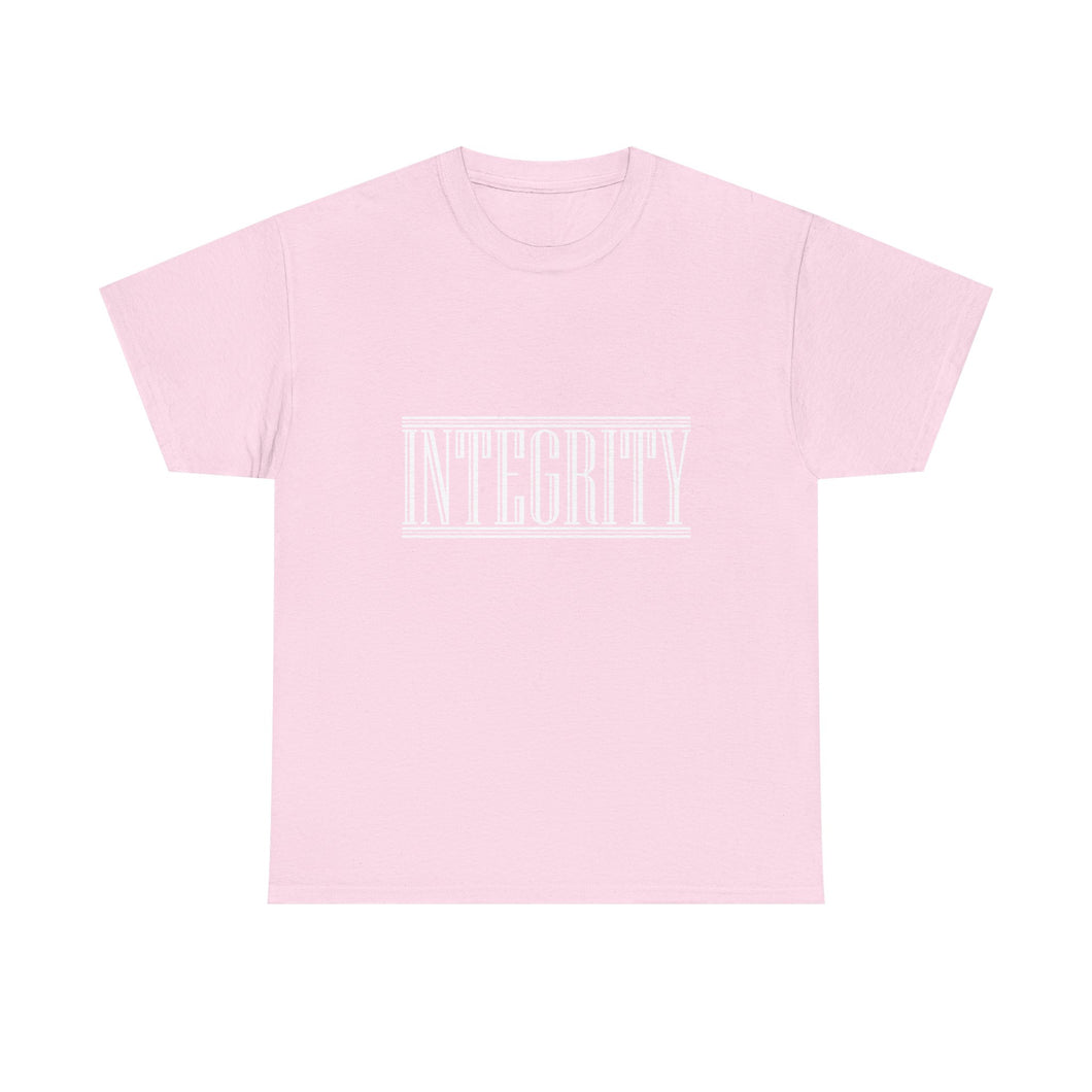 Integrity : Heavy Cotton Tee : White Letters