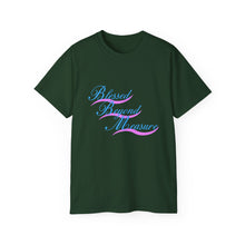 Load image into Gallery viewer, Blessed Beyond Measure : REV 19:8 : Dark Ultra Cotton Tee
