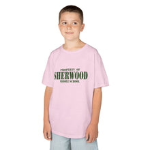 Load image into Gallery viewer, Property of Sherwood Graphic Kids Tee  (Green Text)
