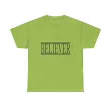 Load image into Gallery viewer, Believer : Heavy Cotton Tee : Black Letters
