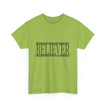 Load image into Gallery viewer, Believer : Heavy Cotton Tee : Black Letters
