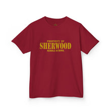 Load image into Gallery viewer, Property of Sherwood T-Shirt - Gold Font (Youth Size)

