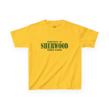 Load image into Gallery viewer, Property of Sherwood Graphic Kids Tee  (Green Text)
