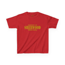 Load image into Gallery viewer, Property of Sherwood T-Shirt - Gold Font (Youth Size)
