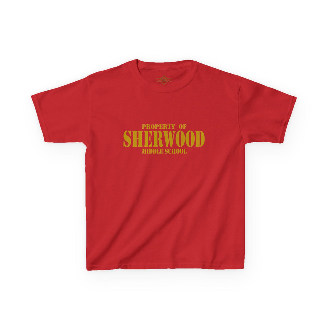 Property of Sherwood T-Shirt - Gold Font (Youth Size)
