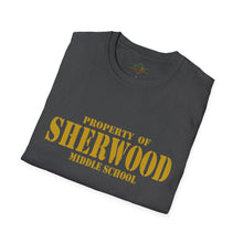 Load image into Gallery viewer, Property of Sherwood T-Shirt - Gold Font (Adult Size)
