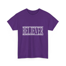 Load image into Gallery viewer, Believer : Heavy Cotton Tee : White Letters
