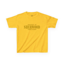 Load image into Gallery viewer, Property of Sherwood T-Shirt - Gold Font (Youth Size)
