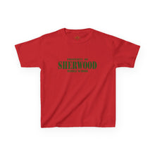Load image into Gallery viewer, Property of Sherwood Graphic Kids Tee  (Green Text)
