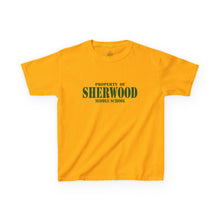 Load image into Gallery viewer, Property of Sherwood Graphic Kids Tee  (Green Text)

