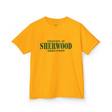 Load image into Gallery viewer, Property of Sherwood Graphic Kids Tee  (Green Text)
