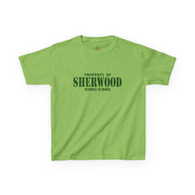 Load image into Gallery viewer, Property of Sherwood Graphic Kids Tee  (Green Text)
