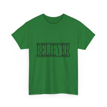 Load image into Gallery viewer, Believer : Heavy Cotton Tee : Black Letters
