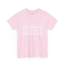 Load image into Gallery viewer, Believer : Heavy Cotton Tee : White Letters
