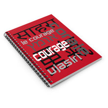 Load image into Gallery viewer, Courage - Red Spiral Notebook - Ruled Line
