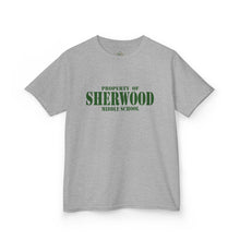 Load image into Gallery viewer, Property of Sherwood Graphic Kids Tee  (Green Text)
