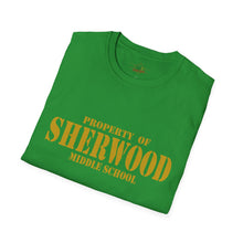 Load image into Gallery viewer, Property of Sherwood T-Shirt - Gold Font (Adult Size)
